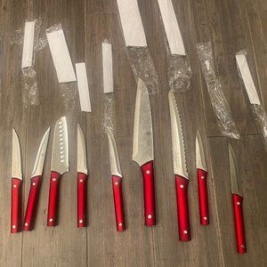 Hampton Forge Red Knife set 9pc